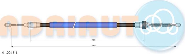 Трос ручника (тросик ручного тормоза) Adriauto. Артикул 41.0243.1