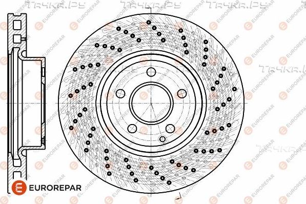 Тормозной диск Eurorepar. Артикул 1642780380
