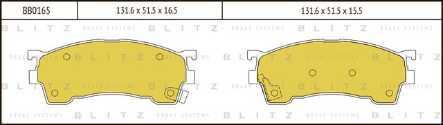 Колодки тормозные MAZDA 626 92- перед. (Blitz). Артикул BB0165