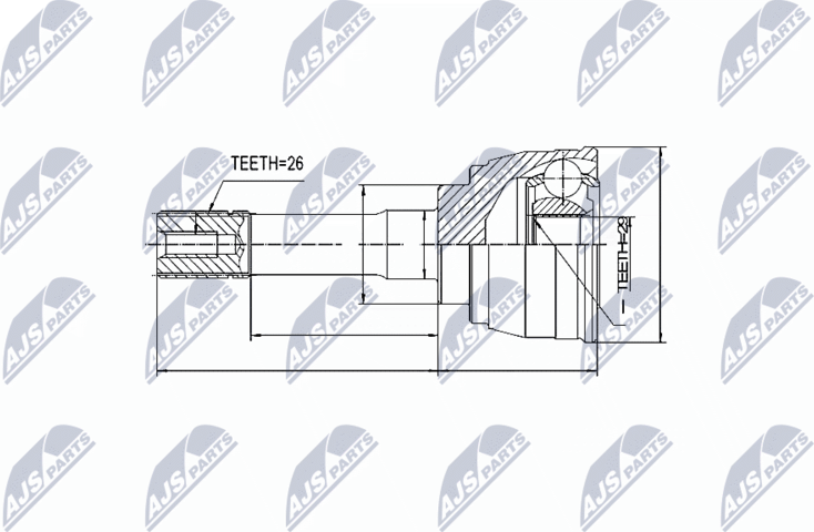 Шрус наружный (граната) NTY. Артикул NPZ-SU-027
