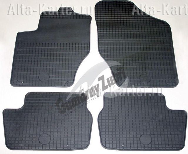 Коврики Gumarny Zubri для салона Citroen DS4 2011-2026 ТЕМНО-СЕРЫЕ. Артикул 156 03 429 9