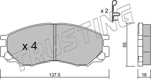 Тормозные колодки Trusting. Артикул 416.0