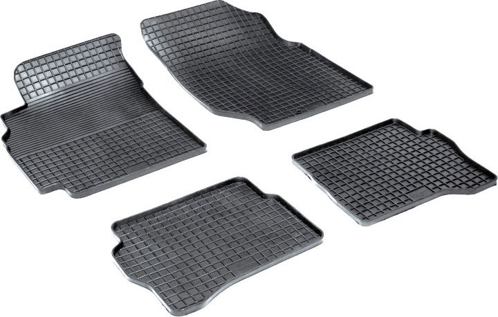 Коврики резиновые Seintex с узором сетка для салона Nissan Almera Classic I 2006-2013. Артикул 00205