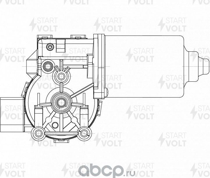 Мотор стеклоочистителя (моторчик дворников) StartVOLT. Артикул VWF 1816
