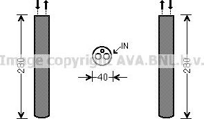 Осушитель кондиционера AVA для Land Rover Range Rover III 2006-2012. Артикул AUD216