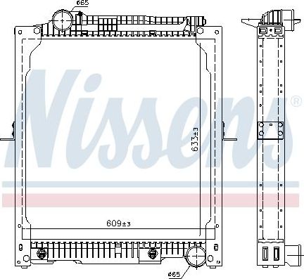 Радиатор охлаждения двигателя Nissens для Mercedes-Benz SK 1987-1996. Артикул 62647A
