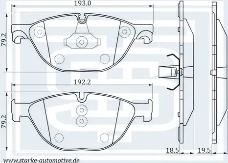 Колодки тормозные передние (Starke). Артикул 171705