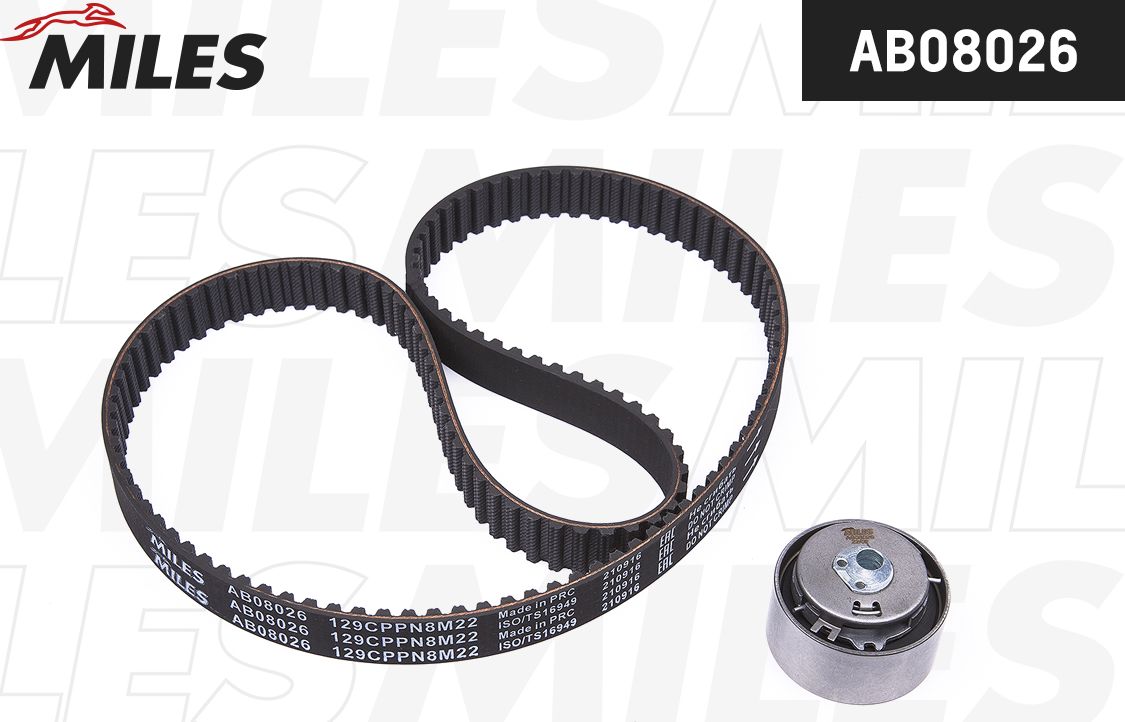 Ремень ГРМ с роликами (комплект) Miles. Артикул AB08026