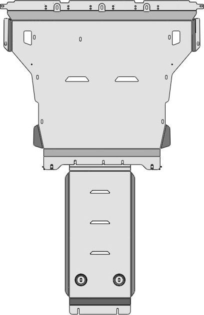 Защита алюминиевая АВС-Дизайн для картера и КПП Hongqi H9 2020-2026. Артикул 56.06ABC