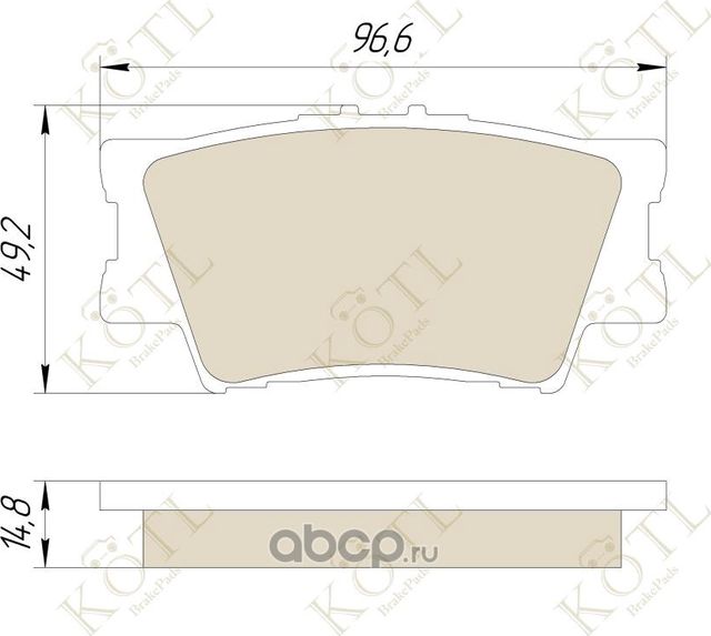 Колодки тормозные дисковые задние к-т TOYOTA RAV 4 06>/CAMRY 2.4/3.5 06> (Kotl) Kotl. Артикул 3426kt