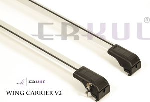 Багажные поперечины для интегрированных рейлингов Erkul Wingcarrier V2 универсальные 105 см Серебристые. Артикул 01.WCA.04.08.V2.G