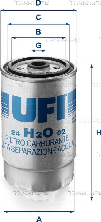 Топливный фильтр UFI для Fiat Ducato II 2002-2002. Артикул 24.H2O.02