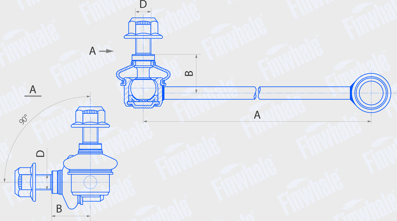 Стойка (тяга) стабилизатора Finwhale. Артикул SL632