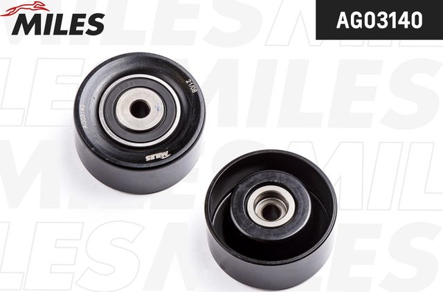 Натяжной ролик (натяжитель) приводного поликлинового ремня Miles. Артикул AG03140