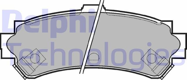 Тормозные колодки Delphi (Low-Metallic). Артикул LP1012