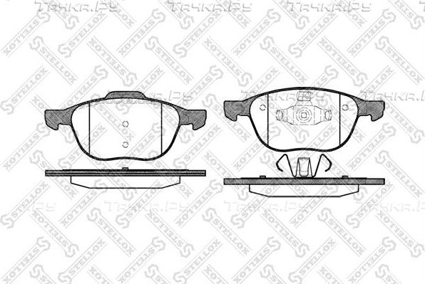 Тормозные колодки Stellox передние для Great Wall Hover H3 2008-2016. Артикул 1109 014-SX