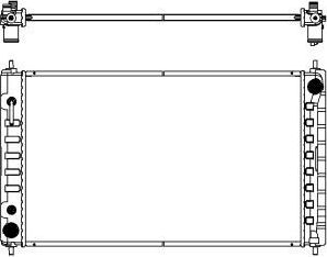 Радиатор охлаждения двигателя Sakura. Артикул 3341-8501