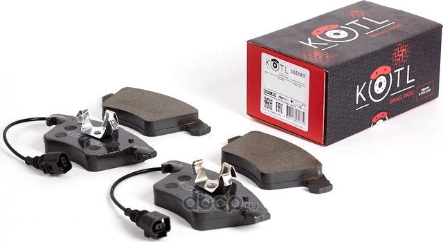 Колодки тормозные дисковые передние к-т VOLKSWAGEN TOUAREG R16 03> (Kotl) Kotl. Артикул 1651kt