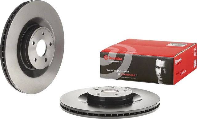 Тормозной диск Brembo PRIME LINE - UV Coated передний для Ford Focus III 2015-2019. Артикул 09.D574.11