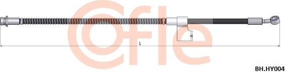 Тормозной шланг Cofle передний правый для Hyundai Matrix I 2001-2010. Артикул 92.BH.HY004