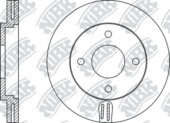 Тормозной диск NiBK передний для Smart Forfour I (W454) 2004-2006. Артикул RN1212