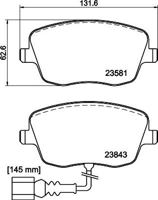 Тормозные колодки Mintex передние для Skoda Roomster I 2006-2015. Артикул MDB2538