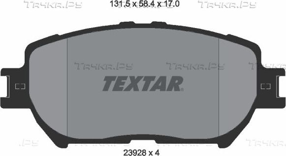Тормозные колодки Textar передние для Toyota ISis I 2004-2014. Артикул 2392801