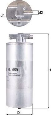 Топливный фильтр Mahle. Артикул KL 659