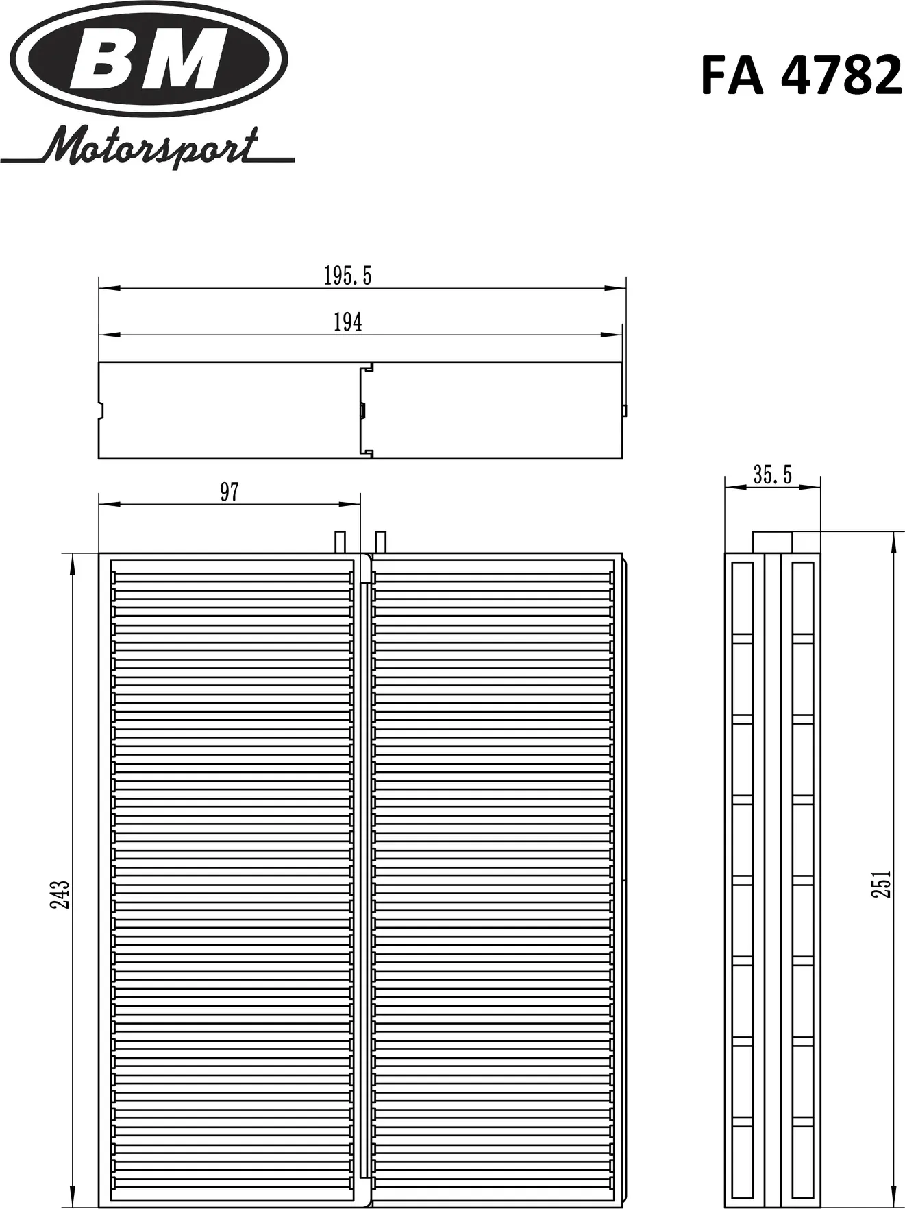 Фильтр салона (BM). Артикул FA4782