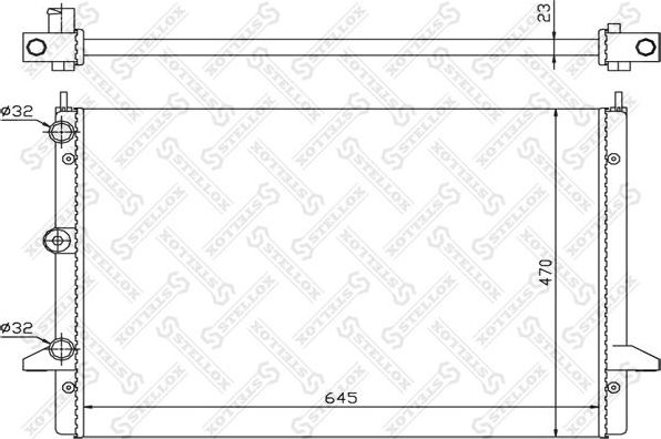 Радиатор охлаждения двигателя Stellox. Артикул 10-25242-SX