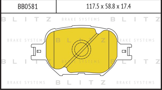 Колодки тормозные TOYOTA COROLLA VERSO/CALDINA 02- передн. (Blitz). Артикул BB0581