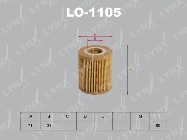 Масляный фильтр LYNXauto для BMW 1 I (E82/E88) 2007-2013. Артикул LO-1105