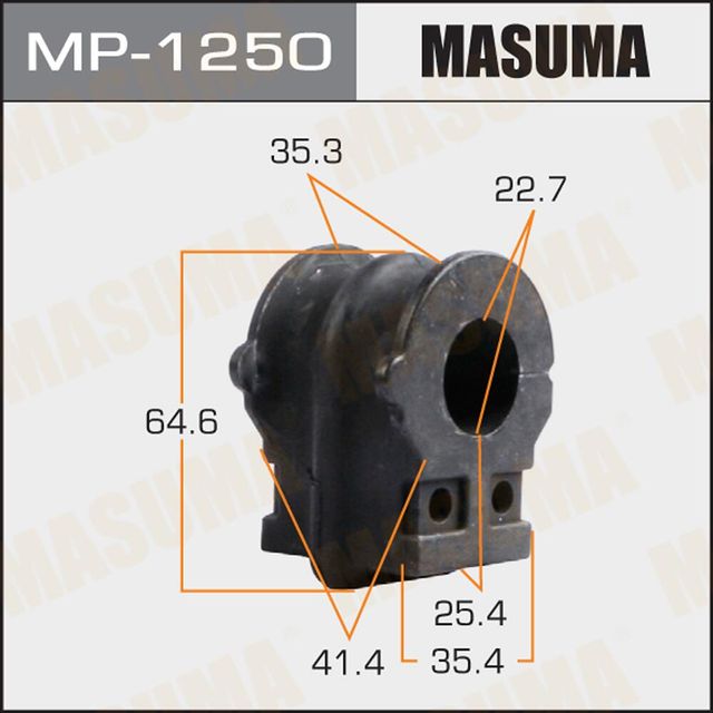 Втулки стабилизатора Masuma передние для Nissan Teana L32 2014-2026. Артикул MP-1250