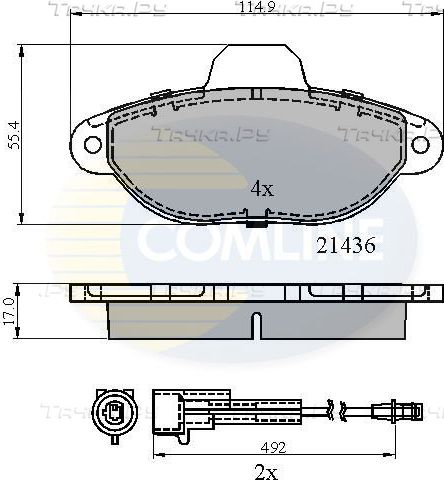 Тормозные колодки Comline Comline передние для Fiat Punto I 1993-2000. Артикул CBP2509
