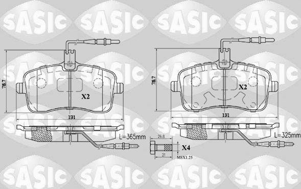 Тормозные колодки Sasic. Артикул 6210019