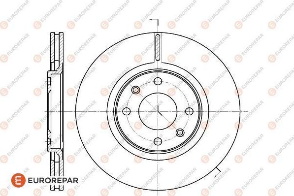 Тормозной диск Eurorepar передний для Citroen ZX 1996-1997. Артикул 1618860180
