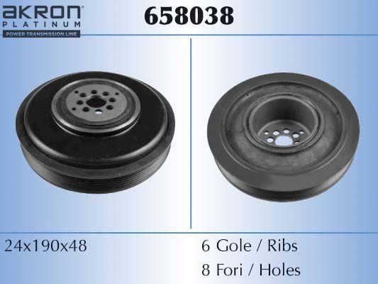 Шкив коленвала Malo. Артикул 658038