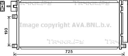 Радиатор кондиционера (конденсатор) AVA (алюминий). Артикул OL5634D