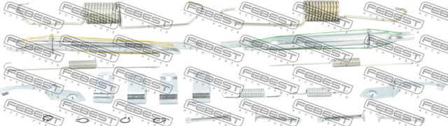 Монтажный комплект барабанных колодок Febest. Артикул 0404-KB4-KIT