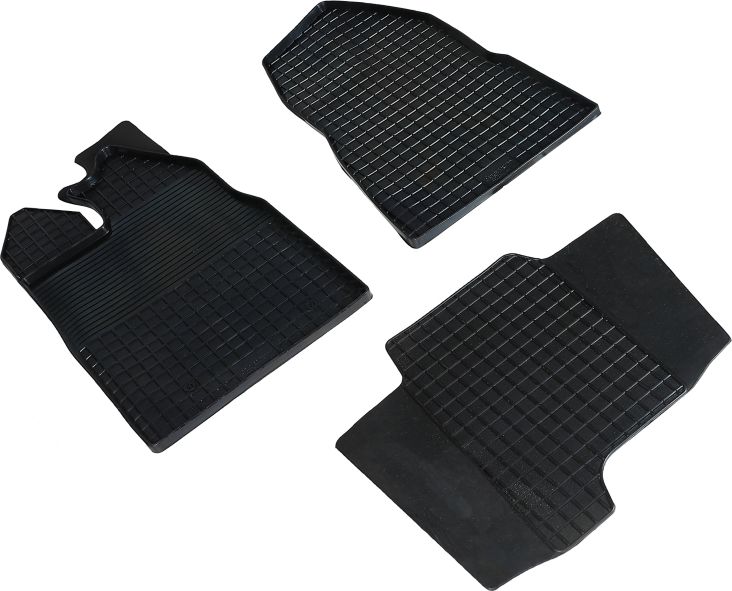 Коврики резиновые Seintex с узором сетка для салона Ford Tourneo Custom 2014-2026. Артикул 85852