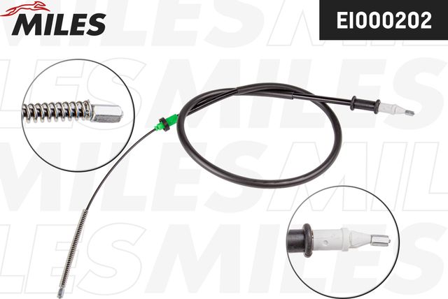 Трос ручника (тросик ручного тормоза) Miles задний левый для Renault Kangoo I 1997-2013. Артикул EI000202