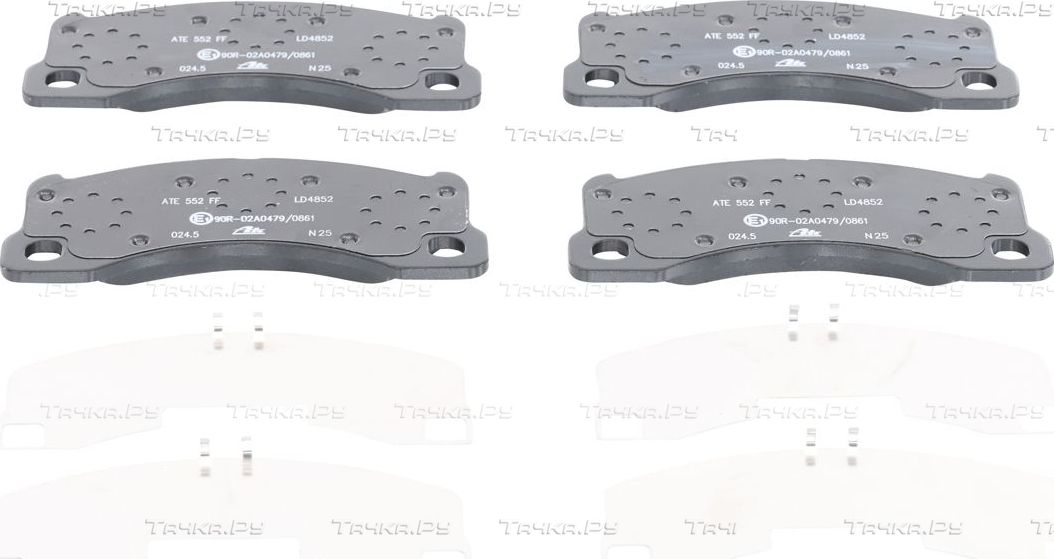 Тормозные колодки ATE Ceramic для Porsche Cayenne I (955) 2003-2010. Артикул 13.0470-4852.2