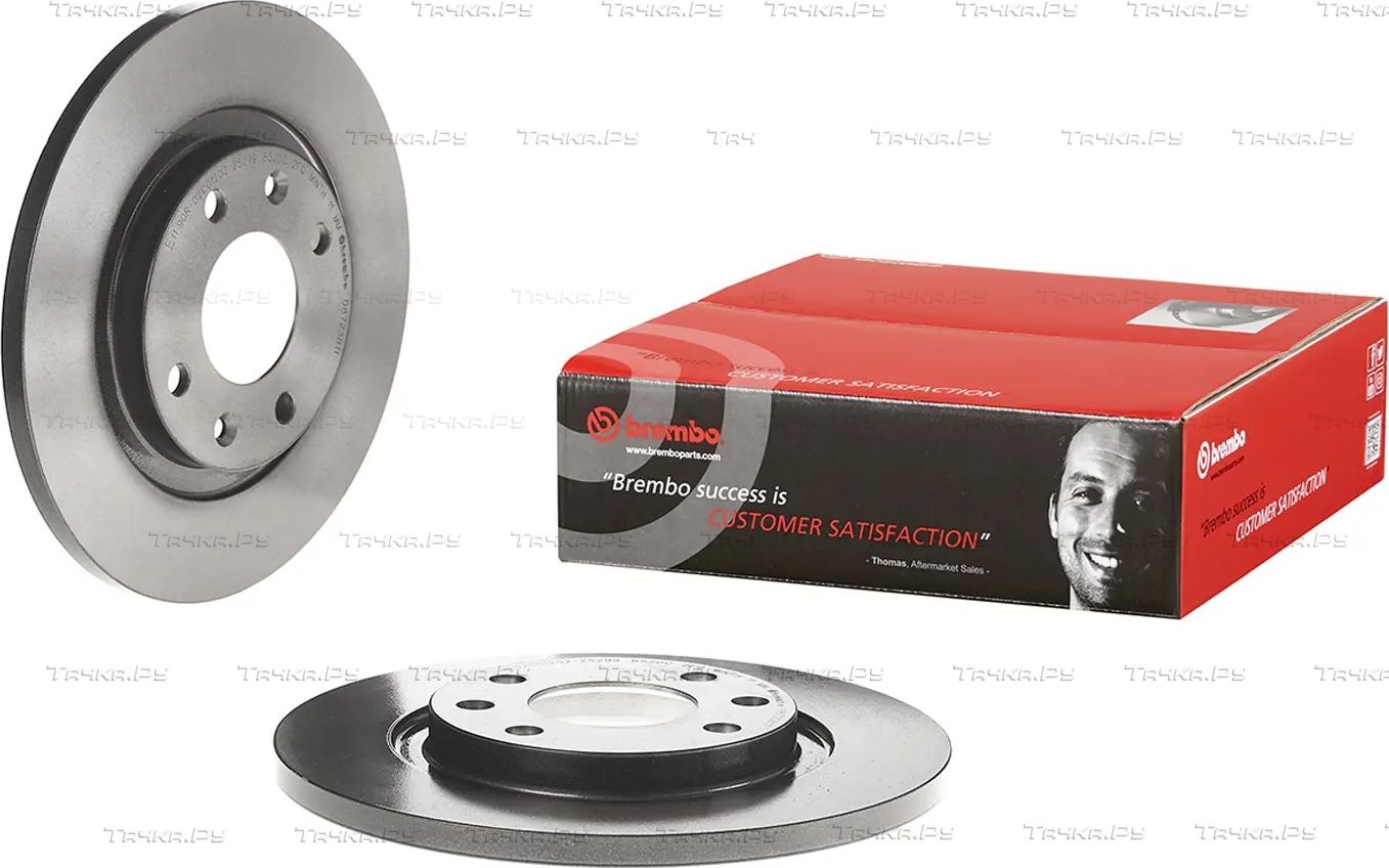Тормозной диск Brembo PRIME LINE - UV Coated передний для Citroen C-Elysee I 2012-2026. Артикул 08.7238.11