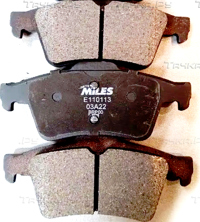 Тормозные колодки Miles (Semi-Metallic) задние для Renault Latitude I 2010-2015. Артикул E110113