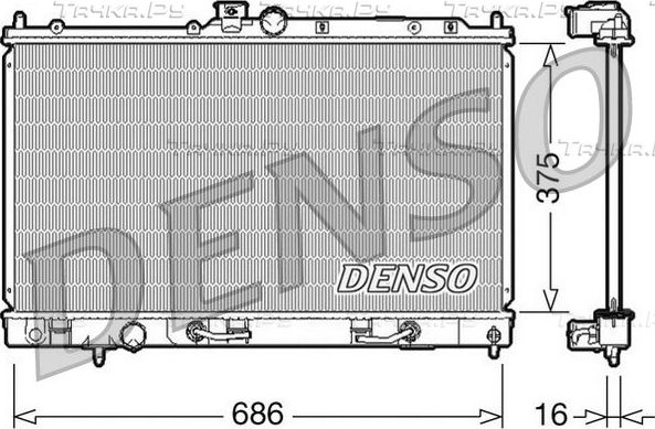 Радиатор охлаждения двигателя Denso (алюминий). Артикул DRM45024