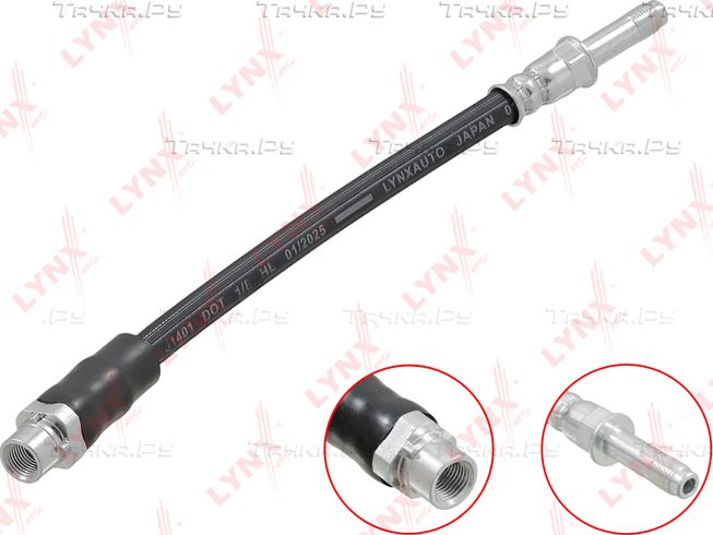 Тормозной шланг LYNXauto задний для BMW 1 I (E81/E82/E87/E88) 2004-2011. Артикул BL-3341