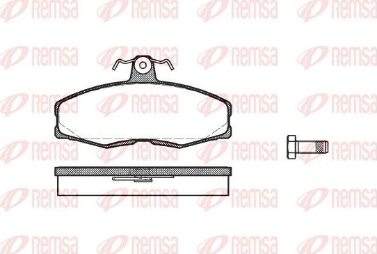 Тормозные колодки Remsa. Артикул 0154.00