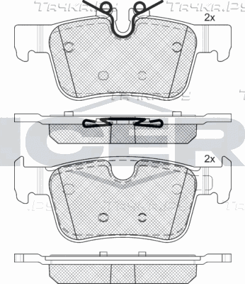 Тормозные колодки Icer задние для Volvo S60 III 2019-2026. Артикул 182327