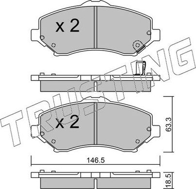Тормозные колодки Trusting. Артикул 879.1