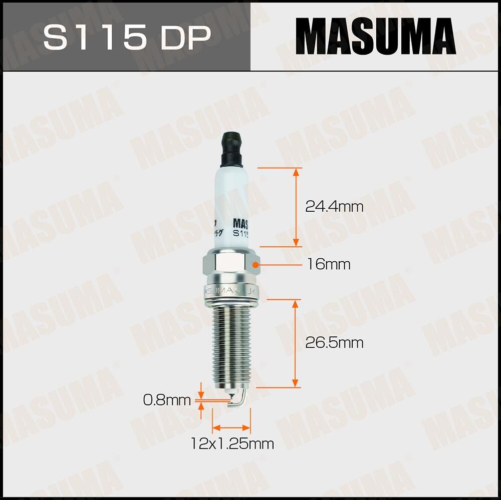 Свеча зажигания MASUMA DOUBLE PLATINUM (PLKR7A). Артикул S115DP